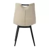 Chair Nely pu light beige-black metal leg 45x61x85cm