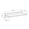 Wall shelf Duz natural 60x22x10cm