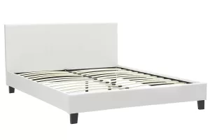 Double bed Nevil PU white matte 150x200