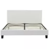 Double bed Nevil PU white matte 150x200