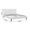 Double bed Nevil PU white matte 150x200