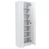 Shoe cabinet Sante 21 pairs dark white 60x37x183cm