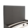 Bed Nevil in dark grey fabric 100x200cm