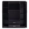 Wardrobe Olympus with 4 doors and drawers in wenge colour 159x57x183