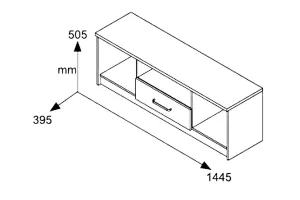 TV stand Olympus in wenge colour 144x39x50,5