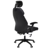 Manager office chair Momentum Bucket with black mesh fabric and black pu