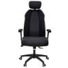 Manager office chair Momentum Bucket with black mesh fabric and black pu