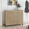 Shoe cabinet MANTAM 16 pairs sonoma 115.5x40x92cm