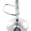 Bar stool Butterfly height adjustable chrome metal with PU in grey color