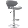 Bar stool Butterfly height adjustable chrome metal with PU in grey color