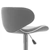 Bar stool Butterfly height adjustable chrome metal with PU in grey color