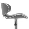 Bar stool Butterfly height adjustable chrome metal with PU in grey color