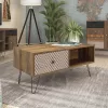 Coffee table dresser Boho in walnut color 100x50x46cm