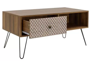 Coffee table dresser Boho in walnut color 100x50x46cm