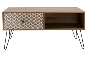 Coffee table dresser Boho in walnut color 100x50x46cm