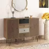 Buffet Boho with four drawers in walnut color 122x39,5x86cm