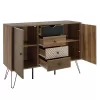 Buffet Boho with four drawers in walnut color 122x39,5x86cm