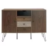 Buffet Boho with four drawers in walnut color 122x39,5x86cm