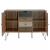 Buffet Boho with four drawers in walnut color 122x39,5x86cm