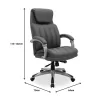 Manager office chair Imperial with PU in grey colour