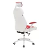 Manager office chair Momentum Bucket with black red mesh fabric and white pu