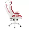 Manager office chair Momentum Bucket with black red mesh fabric and white pu