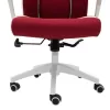 Manager office chair Momentum Bucket with black red mesh fabric and white pu