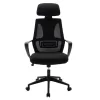 Manager office chair Dolphin with fabric mesh in black colour