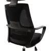 Manager office chair Dolphin with fabric mesh in black colour