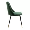 Chair Giselle velvet green leg black-golden