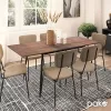 Dining table Shazam polymorphic-extendable MDF color walnut 120-160x80x76cm