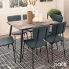 Dining table Shazam polymorphic-extendable MDF color grey cement 120-160x80x76cm