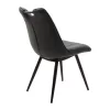 Chair Nely metal dark grey pu black