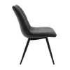 Chair Nely metal dark grey pu black