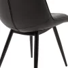 Chair Nely metal dark grey pu black