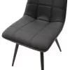 Chair Nely metal dark grey pu black