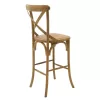 Bar stool Reid wood light walnut- brown rattan