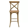 Bar stool Reid wood light walnut- brown rattan