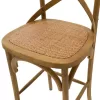 Bar stool Reid wood light walnut- brown rattan