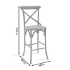 Bar stool Reid wood sonoma- brown rattan