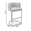 Bar stool Viv rotten apple velvet - golden metal 54x50x95cm