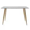 Dining table Chloe glass dark grey - natural legs 120x70x75cm