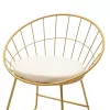 Seth chair golden metal wire with white pvc cushion