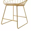 Seth chair golden metal wire with white pvc cushion