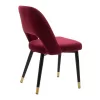 Chair Brianna metal black with burgundy velvet