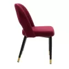 Chair Brianna metal black with burgundy velvet