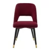 Chair Brianna metal black with burgundy velvet