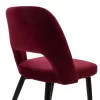 Chair Brianna metal black with burgundy velvet