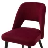 Chair Brianna metal black with burgundy velvet