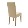 Chair Ditta with ecru pu - wooden legs sonoma